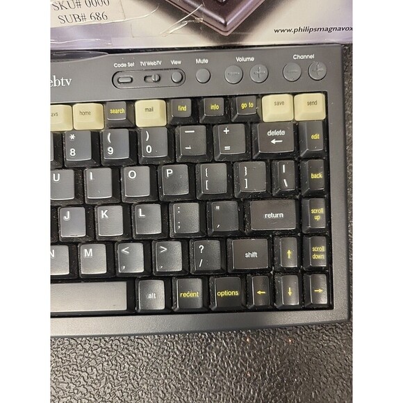 Philips Magnavox Webtv Plus MWK122BK Wireless MSN WebTV Keyboard Untested - Picture 7 of 9